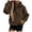 Brown, variant on Aocisk Women's Casual Solid Color Hooded Sweatshirt with Strap Long Sleeve Loose Pullover Top for Comfortable and Streetwear Style Red L