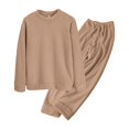 thumbnail image 1 of Ensembles de Pyjama pour Femmes Pyjama Uni pour Femmes Automne et Hiver Doux Demi-Polaire Plus Molleton Chaud Ensemble de Vêtements de Maison Haut de Gamme pour Femmes Pyjamas, 1 of 8