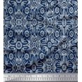 thumbnail image 1 of Soimoi Polyester Crepe Fabric Floral & Moroccan Damask Print Fabric by The Yard 52 Inch Wide, 1 of 3