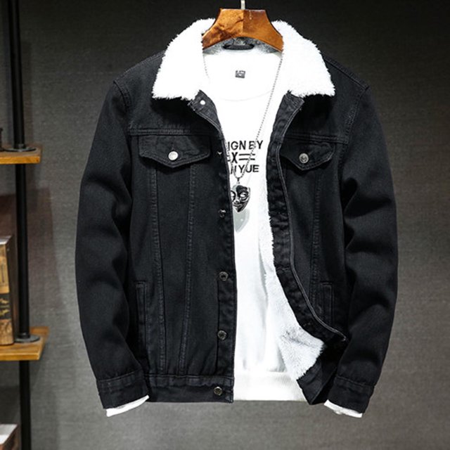EGNMCR Vestes pour Hommes Hommes Décontracté Veste Unie Épaisse Plus Polaire Veste à Col Rabattu Manteau à Poches
