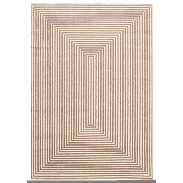 ECARPET Modern Area Rug for Dining Room, Living Room, Bedroom or Den Trona Taupe