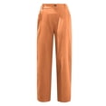 thumbnail image 5 of LSLJS Womens High Waisted Pants Women Casual Solid Color Pockets Buttons Elastic Waist Comfortable Straight Pants, 5 of 5