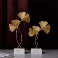 thumbnail image 1 of Maoww Sculpture Ornament Ginkgo Leaves Fan-shaped Table Decoration Props Home Desktop Decor, 1 of 6