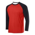 thumbnail image 2 of BiZtdJrK Sun Protection Shirts for Men Fashion Color Block Long Sleeve Workout Tops Rash Guard Quick Dry Hiking Fishing Shirt, Watermelon Red, S, 2 of 3