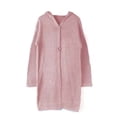 thumbnail image 5 of Qertyioot Plus Size Coat for Womens,Medium Length Cardigan Knitted Sweater Jacket, 5 of 5