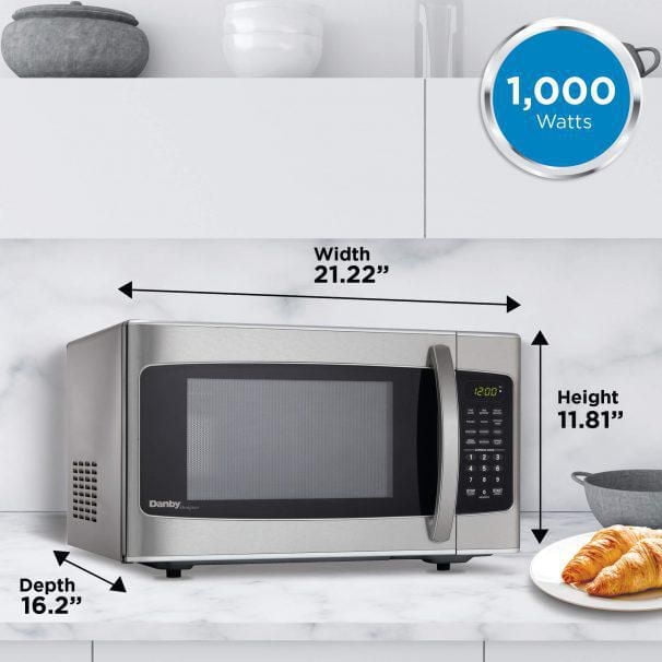 Micro-ondes de comptoir Danby DMW111KSSDD de 1,1 pi3 en Acier Inoxydable