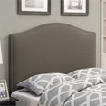 thumbnail image 1 of PRI Camel Back Upholstered King Headboard in Taupe Brown, 1 of 5