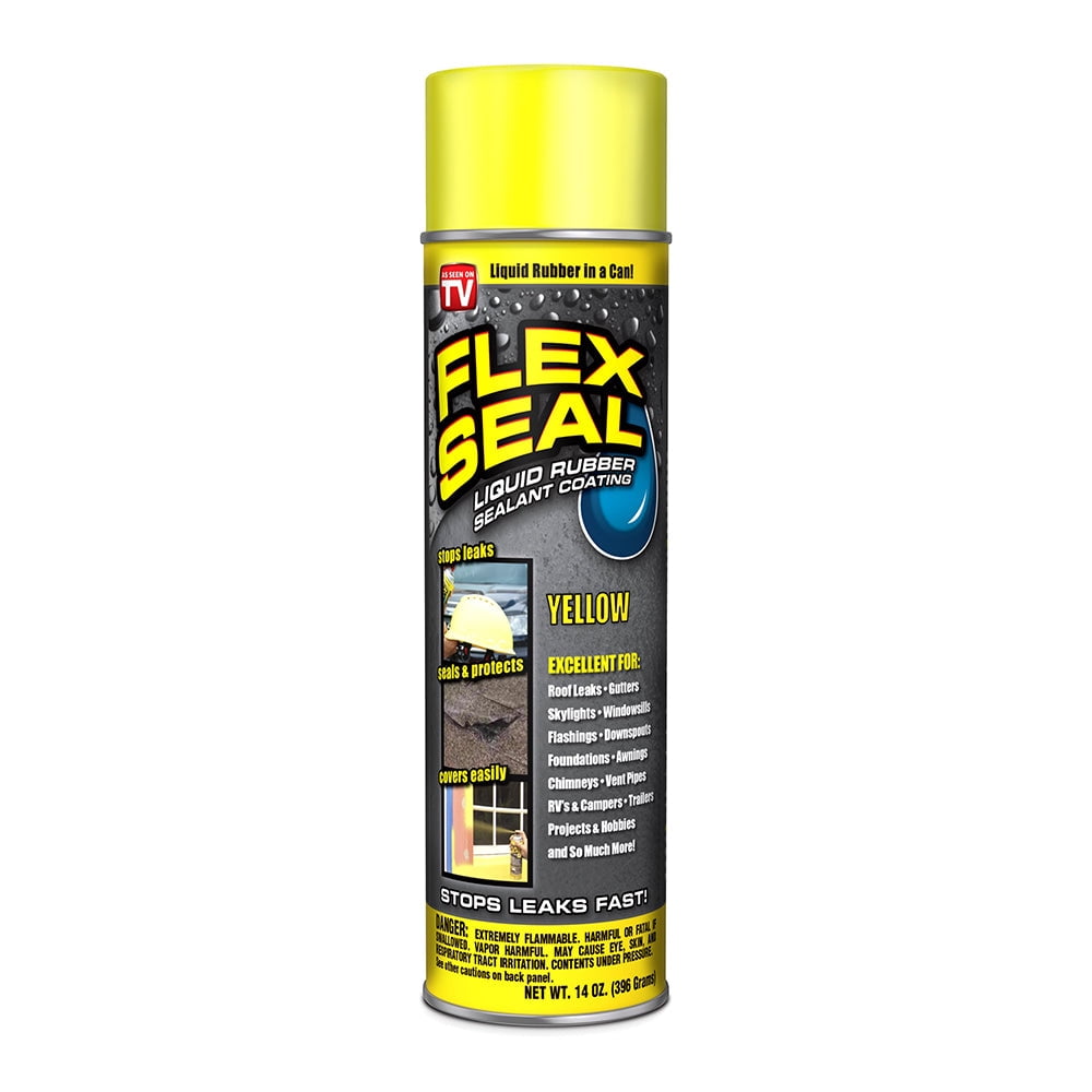 Flex Seal Spray Rubber Sealant Coating, Yellow, 14-oz