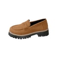 thumbnail image 2 of LSLJS Chaussures Décontractées de Mode pour Femmes Printemps Nouvelles Rétro Givrées Tête Ronde Talon Épais Mocassins Bas Épais Talon Moyen, Chaussures pour Femmes, Cadeaux pour Femmes, 2 of 3