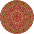 thumbnail image 1 of Ahgly Company Tapis de Zone Carré Orange Lavable en Machine, 3 Pieds Carré, 1 of 7