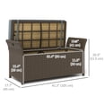 thumbnail image 3 of Outsunny Banc de Rangement en Osier 2-en-1 pour Patio avec Coffre de Rangement de 27 Gallons, Gris Foncé - Ensemble de 1, 3 of 10