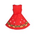 thumbnail image 2 of Girls Dress Red Snowflake Jingle Bell Christmas Party Holiday 10 Years, 2 of 6