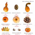 thumbnail image 5 of Halloween Pumpkin Decorations Artificial Pumpkins Maple Leaves Pine Cones, 5 of 5