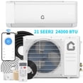 thumbnail image 1 of YUSAZENS 24000 BTU WiFi Mini Split Air Conditioner with Heat Pump 21 SEER2 Inverter 208-230V Ductless AC Cools Up to 1500 Sq Ft White Wall Mounted, 1 of 8