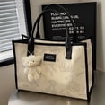 thumbnail image 1 of Ladies' canvas bag, tote bag, tote bag, commuting bag, single shoulder bag, 1 of 8