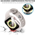 thumbnail image 2 of KOMI 2-Pack for Apple Watch 40mm Screen Protector Case,for iWatch Series 8/7/6/5/4/Series SE/SE 2 40mm Protection Cover All-Around Tempered Glass Screen Protector Case Ultra-Thin - Starlight, 2 of 5