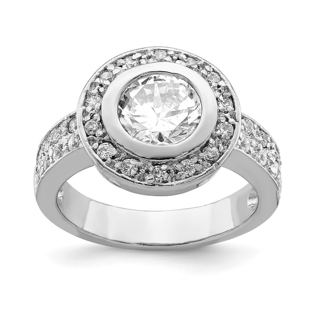 925 Sterling Silver Cubic Zirconia Cz Ring