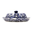 thumbnail image 3 of Encantada Assiette à Beurre en Poterie Faite à la Main à Motif de Fleurs Bleues, 3 of 3
