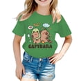 thumbnail image 1 of LYHaoo T-Shirt à Manches Courtes Décontracté Ample pour Filles, Col Rond, Imprimé à Motif d'Animaux de Dessin Animé, T-Shirts à Col Rond Tailles 10-12 Ans, 1 of 3