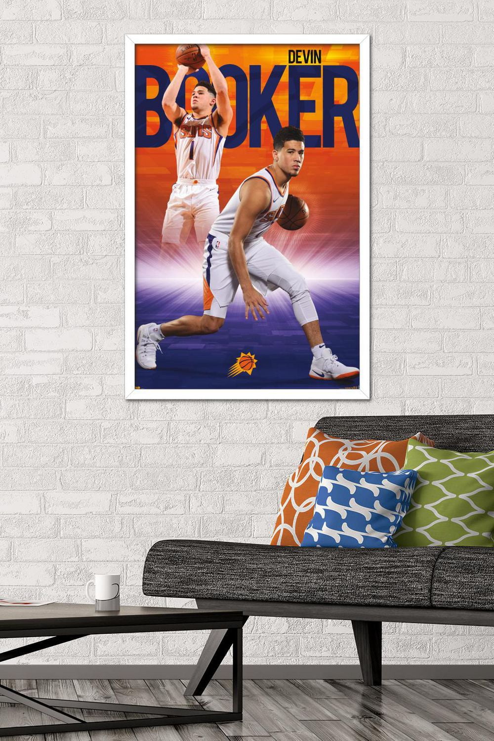 NBA Phoenix Suns - Devin Booker 18 Wall Poster, 22.375" x 34" Framed