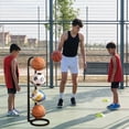 thumbnail image 2 of Binwennn Compact Home Indoor Soccer & Basketball Storage Rack Space Saving Organizer With Holders Must Haves Vertical Dish Storage Folding Dish Rack Kitchen Drying Racks And Shelves Kitchen Holder, 2 of 7