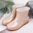 thumbnail image 2 of Kcodviy Bottes d'Hiver pour Hommes à Bout Rond Moyen, Bottes de Pluie à Talon Bas, Bottes Longues de Designer pour Femmes, à Boucle, Bottes pour Femmes, 2 of 5