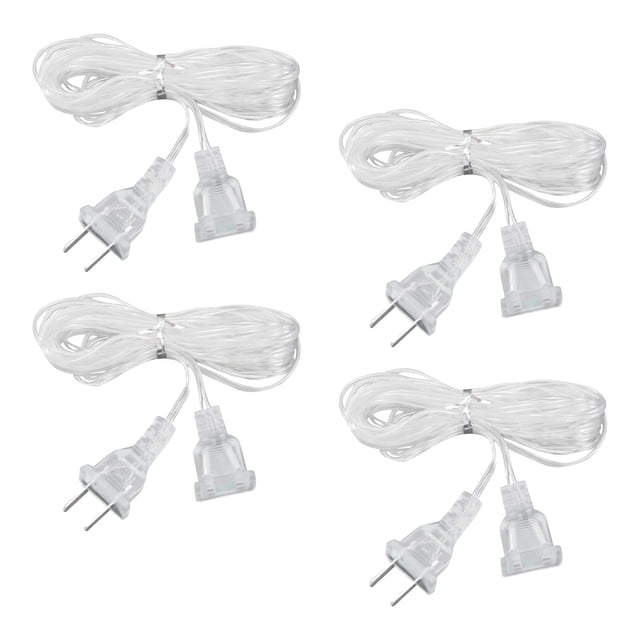 Bgsha Lumières d'Extension Câble Transparent Cordon d'Extension Fiche Cordon d'Extension Fiche d'Extension Invisible Accessoire de Lumière Rallonge Fil pour Noël Mariage Guirlande DEL Décoration