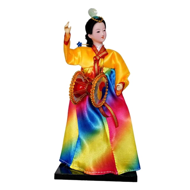 jifeng Poupée Hanbok Mignonne Statue Kabuki Jouet Unique Miniature Déco Korean Geisha Poupée B