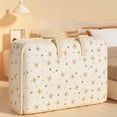 thumbnail image 1 of Grand Sac de Rangement en Tissu à Grande Capacité pour Couettes, Organisateur de Garde-Robe à Motif Rayé, Résistant à l'Eau et à la Poussière, 1 Sac de Rangement, 1 of 3