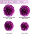 thumbnail image 4 of VONKY Boule de Fleurs en Papier Prune 7401, 4 of 9