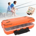 thumbnail image 4 of ABS Waterproof Fishing Tackle Box Bait Lure Hooks Storage Case Organizer Container AccessoryC yellow, 4 of 9
