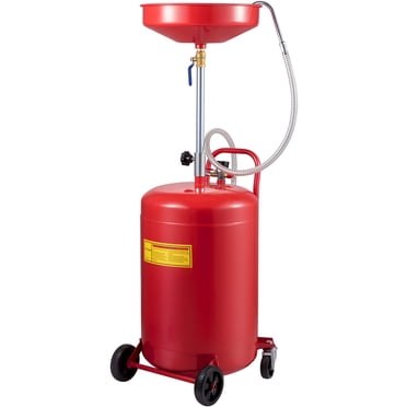 VEVOR Réservoir de Vidange d'Huile 20 Gallons, Vidange d'Huile Portable à Air, Récipient de Vidange d'Huile, Drainage de Transfert de Carburant Fluide à Hauteur d'Entonnoir Ajustable, avec Roue pour un Retrait Facile de l'Huile