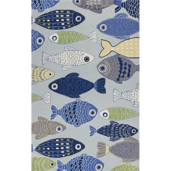 HomeRoots 353208 Tapis en Polyester Bleu Pâle 20 x 30 Po