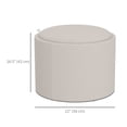 thumbnail image 3 of HOMCOM Table Basse Ronde avec Plateau, Rangement et Rembourrage en Lin, 3 of 10