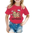thumbnail image 1 of LYHaoo T-Shirt à Manches Courtes Décontracté Ample pour Filles, Col Rond, Imprimé à Motif d'Animaux de Dessin Animé, T-Shirts à Col Rond Tailles 4-6 Ans, 1 of 3