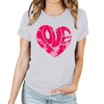 thumbnail image 4 of Meichang Hauts pour Femmes T-Shirt de la Saint-Valentin T-Shirt Graphique Cœur en Bonbon Hauts Mignons T-Shirts de Fête Manches Courtes Col Rond T-Shirts Mode 2025, 4 of 4
