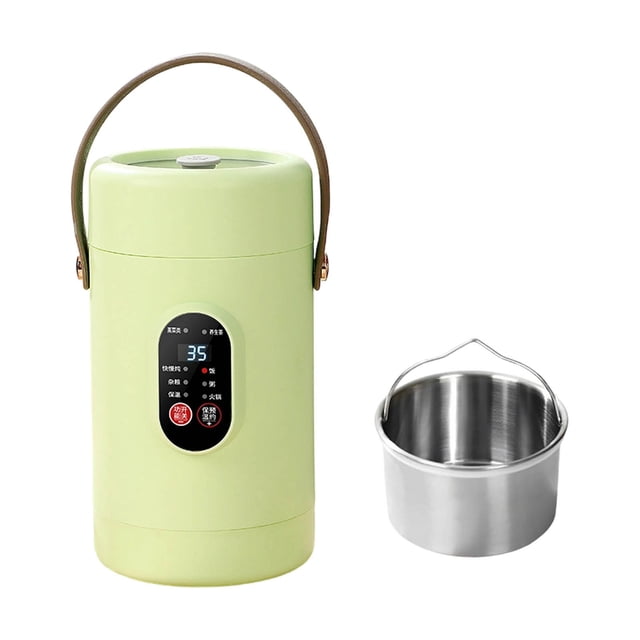 FEISHENTT Mini Electric Cooker with Visual Lid Portable Stewing Cooking Pot for Rice Eggs Noodles Porridge