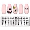 thumbnail image 2 of WIFKLSIIPG Printing Plate Nail Stainless Steel Printing Plate Blue Film Steel Plate Geometric Floral Series Colorful Printing Transfer Template, 2 of 6