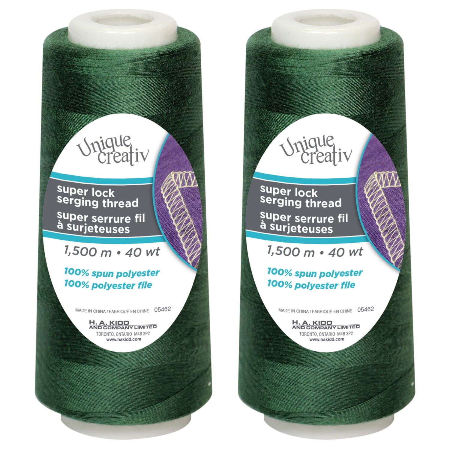 UNIQUE CREATIV TRULOCK 40 wt polyester fil de surjet 1500 m (1640 yd) Cone
