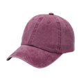 thumbnail image 1 of Cotton Baseball Cap Solid Color Dome Replacement Breathable Summer Sports Sun Easy Matching Outdoor Adjustable Sunproof Hat Headgear Wine Red, 1 of 9
