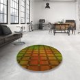 thumbnail image 4 of Ahgly Company Machine Washable Indoor Square Transitional Red Brown Area Rugs, 8' Square, 4 of 7