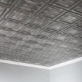 thumbnail image 2 of Fasade 2ft x 4ft Decorative Vinyl Ceiling Panel 5 Pack Crosshatch Silver, 2 of 5