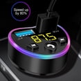 thumbnail image 2 of EGNMCR USB Car Adapter Wireless Bluetooth Kit QC3.0 Fast USB Charger Hands- FM Bluetooth Transmitter Smart Watch, 2 of 3