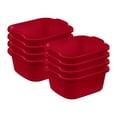 thumbnail image 1 of Sterilite Large Multi-Function Home 12-Qt Sink Dish Washing Pan, Red (8 Pack), 1 of 7