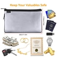 thumbnail image 4 of Yeacher Small Fireproof Money Bag Fire and Water Resistant Expandable Document Bag Storage Pouch with Zipper for A5 File Document Cash Jewelry Passport, 4 of 8