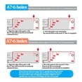 thumbnail image 1 of Hole Hole Punch Ruler Design Quick Positioning 3 Holes Metal Paint Body Loose Leaf Puncher for Documentation, 1 of 7