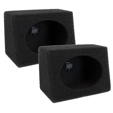 Q-POWER Q-Bomb QTW6X9 6x9" Car Wedge Speaker Boxes with Bedliner Spray Pair