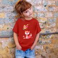 thumbnail image 2 of TZEWGL Hauts pour Enfants Imprimé Graphique Col Rond Manches Courtes Ample pour Filles Garçons Taille 2-3T, 2 of 4