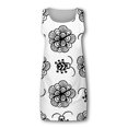 thumbnail image 3 of Fridja Womens Casual Summer Loose Printed Round Neck Sleeveless Dress, 3 of 5