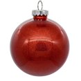 thumbnail image 1 of Vickerman N211503 Boule Transparente Rouge à Paillettes de 6 Po - 4 par Sac, 1 of 4